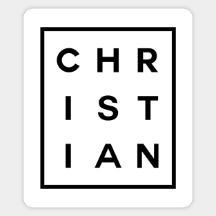 Christian Boxed (Black) Sticker